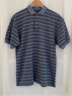 Gant Men's Multi-Blue Striped Pattern Polo
